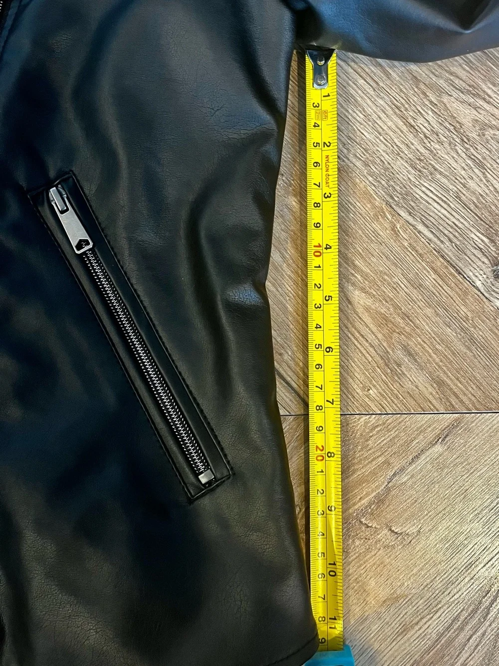 CoffeeShop Black Faux Leather Asymmetrical Moto Jacket Small - Picture 8 of 11